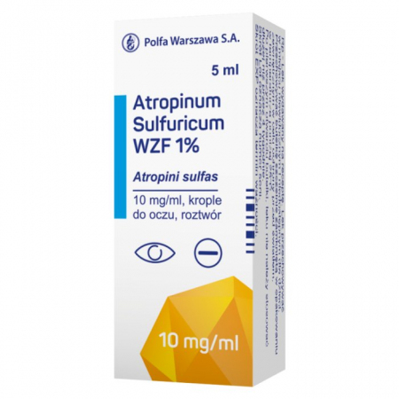 Atropinum sulfuricum 10 mg/ml (1%) 5 ml krople do oczu,roztwór