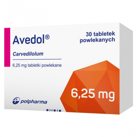 Avedol 6,25 mg 30 tabletek powlekanych