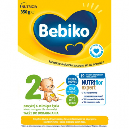 Bebiko 2 NUTRIflor Expert Mleko następne dla niemowląt powyżej 6. miesiąca życia 350 g