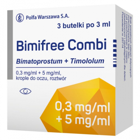Bimifree Combi 0,03 mg/ml krople do oczu 3 szt. x 3 ml