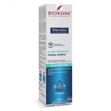 Bioxsine DermaGen Aqua Thermal szampon do wrażliwej skóry głowy, 300 ml