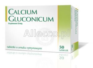 Calcium gluconicum (smak cytrynowy) 50 tabl.