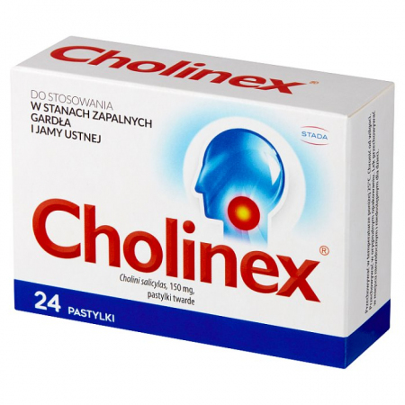 Cholinex 24 pastylki do ssania / Ból gardła