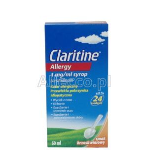 Claritine Allergy (smak brzoskwiniowy) syrop 60 ml / Alergia u dzieci