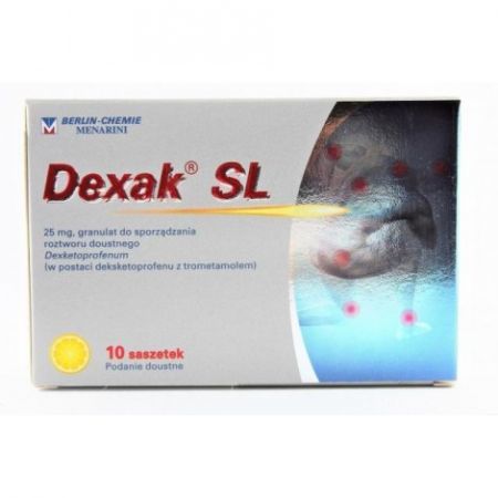 Dexak SL 25 mg 10 saszetek z proszkiem do sporządzenia roztworu