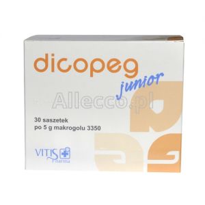 Dicopeg Junior saszetki z proszkiem na zaparcia dla dzieci, 30 szt.
