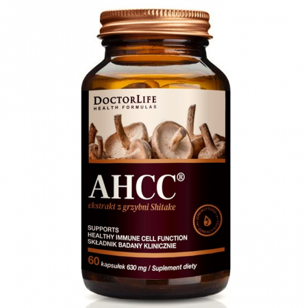 Doctor Life AHCC kapsułki 630 mg ekstrakt z grzybni shitake, 60 szt.