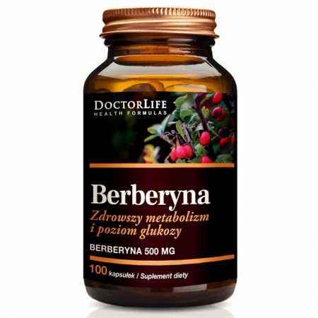 DoctorLife Berberyna 500 mg kapsułki wspierające metabolizm, 100 szt.