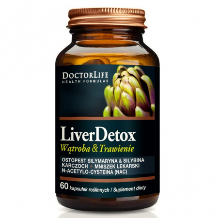 DoctorLife Liver Detox kapsułki na wątrobę i trawienie, 60 szt.