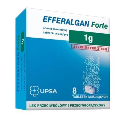 Efferalgan Forte 1 g 8 tabletek musujących Import Równoległy