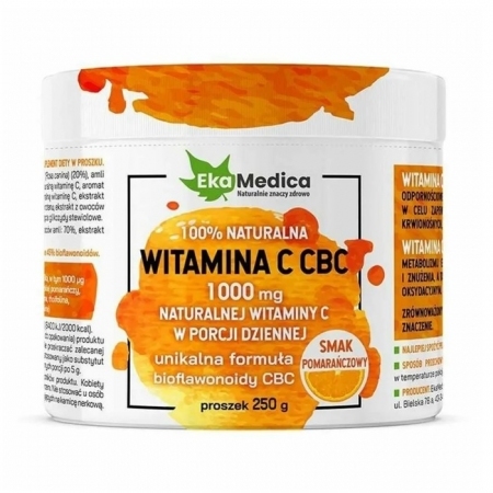 EkaMedica Naturalna Witamina C z bioflawonoidami CBC proszek, 250 g