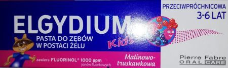 ELGYDIUM Kids pasta do zębów (malinowo-truskawka) 50 ml