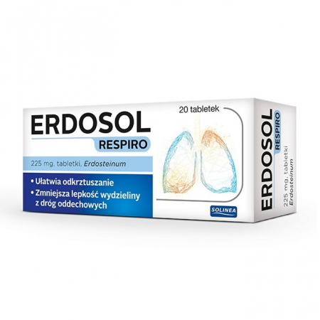 Erdosol Respiro 225 mg tabletki, 20 szt.