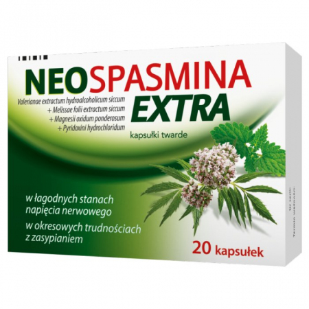 Neospasmina Extra kapsułki twarde o działaniu uspokajającym, 20 szt.