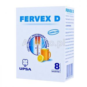 Fervex D (smak cytrynowy) 8 saszetek z proszkiem do sporządzenia roztworu