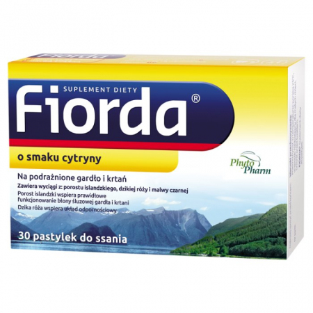 Fiorda (smak cytrynowy) 30 pastylek do ssania