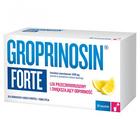 Groprinosin Forte 1000 mg granulat do sporządzania roztworu doustnego 30 saszetek