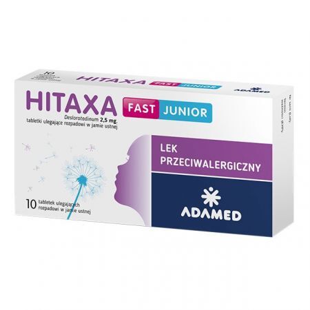 Hitaxa Fast Junior 2,5 mg 10 tabletek rozpuszczających się w ustach / Alergia u dzieci