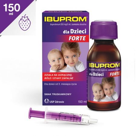 Ibuprom dla dzieci Forte (smak truskawkowy) 150 ml