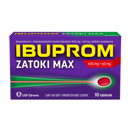 Ibuprom Zatoki MAX 10 tabletek powlekanych
