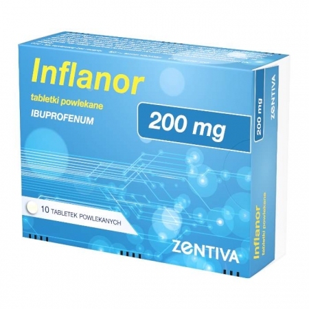 Inflanor ibuprofen 200 mg tabletki powlekane, 10 szt.