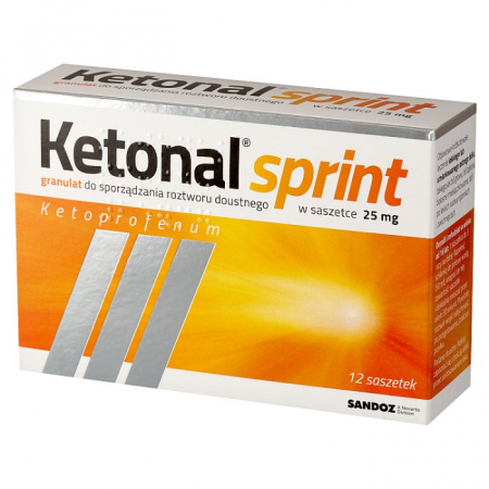 Ketonal Sprint 25 mg 12 saszetek z proszkiem do sporządzenia roztworu