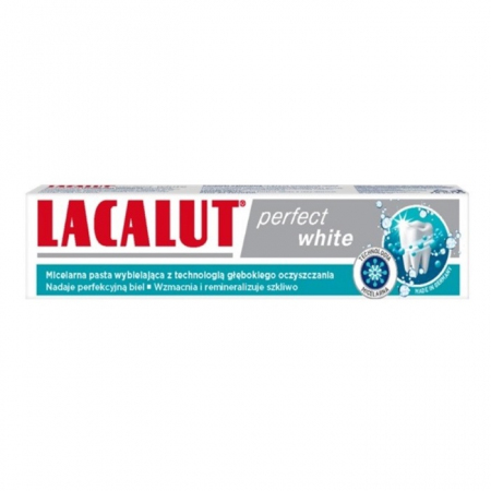Lacalut Perfect White pasta do zębów wybielająca micelarna, 75 ml