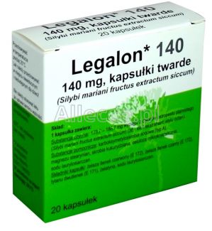 Legalon 140 mg 20  kapsułki twarde IMPORT RÓWNOLEGŁY