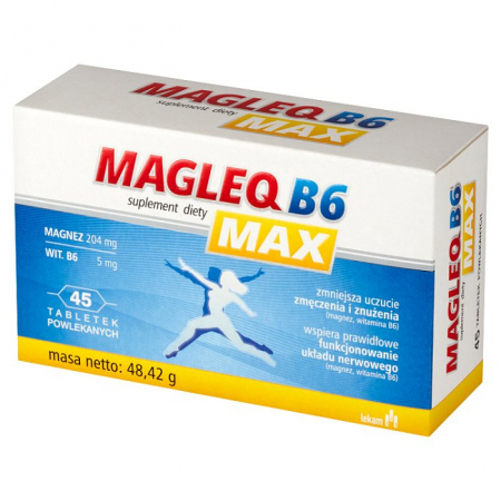 Magleq B6 MAX 45 tabletek powlekanych