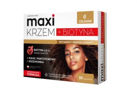 Maxi Krzem + Biotyna 30 kapsułek
