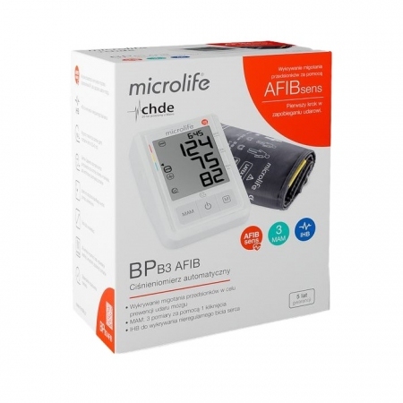 MICROLIFE BP B3 AFIB Ciśnieniomierz automatyczny + zasilacz