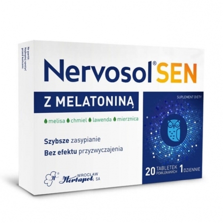 Nervosol Sen tabletki powlekane z melatoniną, 20 szt.