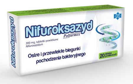 Nifuroksazyd Polfarmex 200 mg 20 tabletek powlekanych