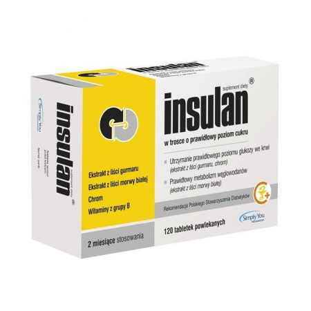 Novascon Insulan tabletki na utrzymanie prawidłowego poziomu glukozy we krwii, 120 szt.