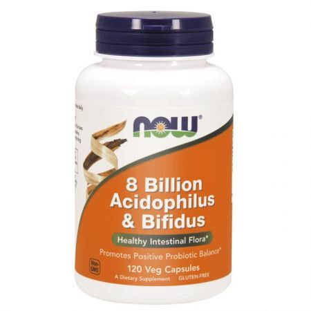 NOW 8 Billion Acidophilus & Bifidus 120 kapsułek