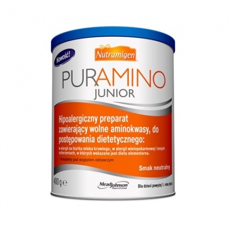 Nutramigen Puramino Junior preparat mlekozastępczy hipoalegiczny w proszku, 400 g