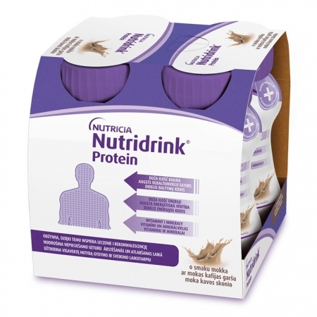 Nutridrink Protein preparat odżywczy o smaku mokka, 4 x 125 ml