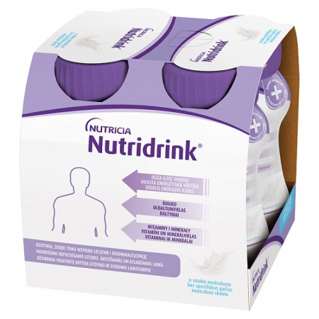 Nutridrink preparat odżywczy o smaku neutralnym, 4 x 125 ml