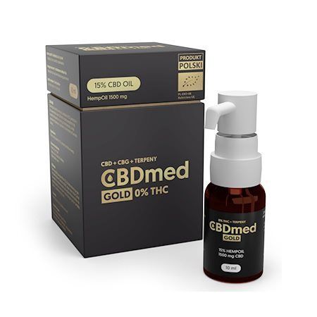 CBDMed olej konopny GOLD 15% 1500 mg + terpenty, 10 ml