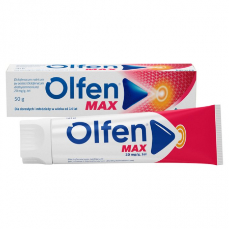 Olfen Max 20 mg/g żel na ból stawów i mięśni, 50 g