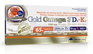 OLIMP Gold Omega 3 D3+K2 30 kaps.
