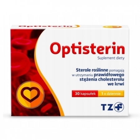 Optisterin kapsułki ze sterolami roślinnymi na cholesterol, 30 szt.