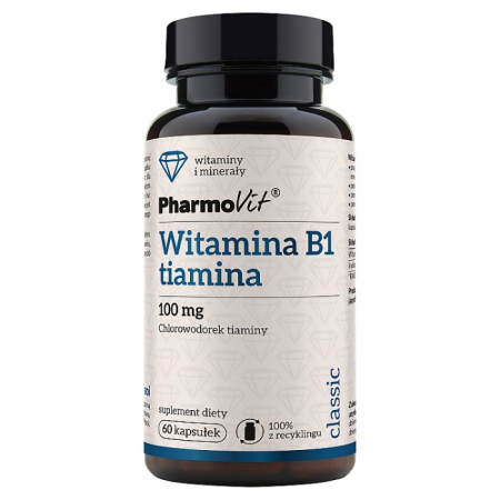 PHARMOVIT Witamina B1 100 mg 60 kapsułek