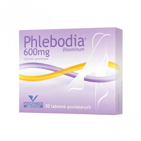 Phlebodia 600 mg tabletki powlekane z diosminą na żylaki, 30 szt.