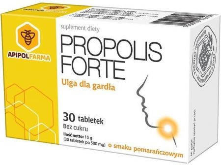 Propolis Forte smak pomarańczowy 30 tabletek do ssania