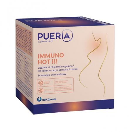 Pueria Immuno Hot saszetki dla kobiet w ciąży i karmiących, 14 szt.