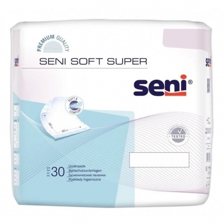 Seni Soft Super podkłady higieniczne 90 cm x 60 cm chłonne 2/3, 30 szt.
