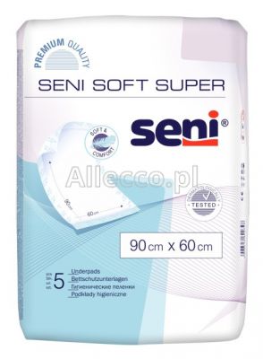 Seni Soft S podkłady higieniczne 90 cm x 60 cm, 5 szt.