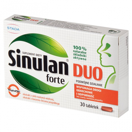 Sinulan Duo Forte 30 tabletek / Zdrowe zatoki