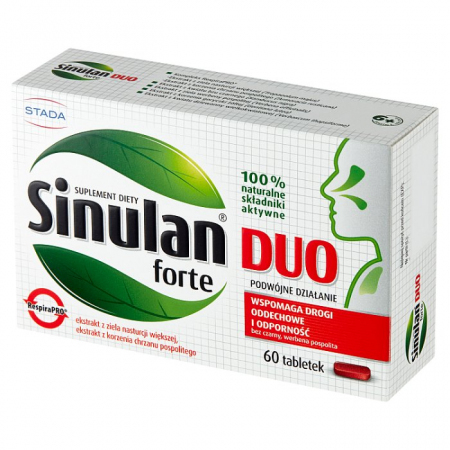 Sinulan Duo Forte 60 tabletek / Zdrowe zatoki